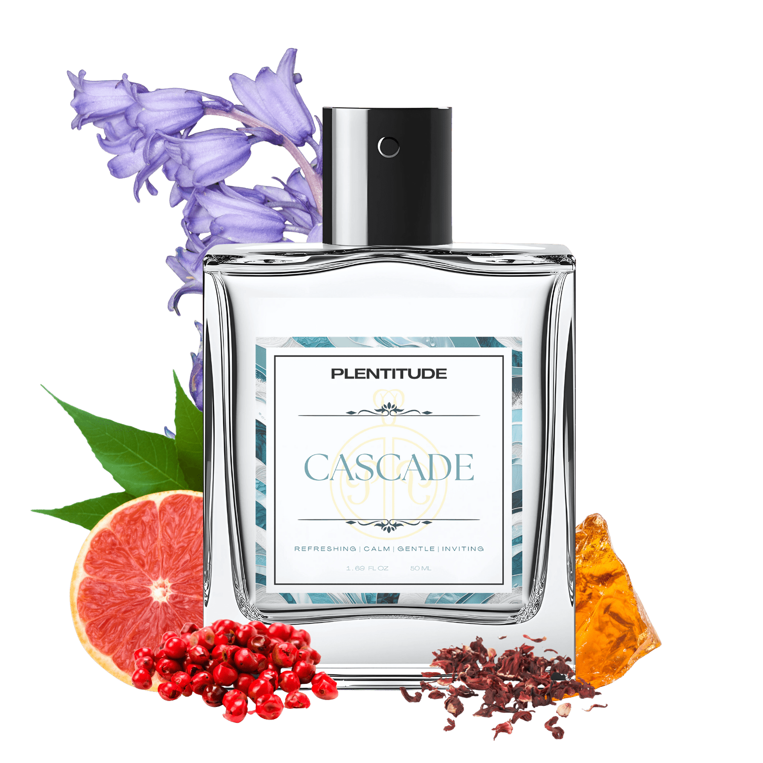 Cascade Eau De Parfum | Refreshing Aquatic & Citrus Unisex Fragrance | 50ml | Plentitude - Plentitude | Luxury Fragrances