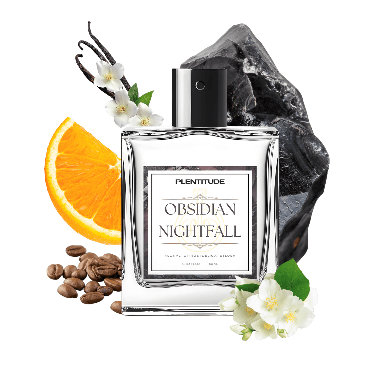 Obsidian Nightfall Eau De Parfum | Luxurious Long - Lasting Woody & Oriental Fragrance for Men | 50ml | Plentitude - Plentitude | Luxury Fragrances