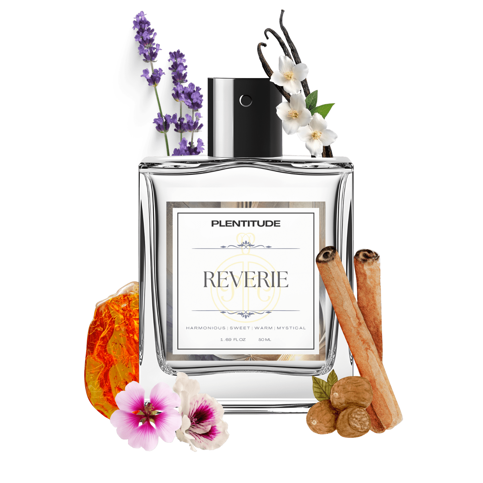 Reverie Eau De Parfum | Luxurious Long - Lasting Woody & Floral Fragrance Unisex | 50ml | Plentitude - Plentitude | Luxury Fragrances