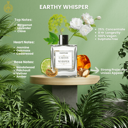 Earthy Whisper Eau De Parfum | Grounding Woody & Herbal Unisex Fragrance | 50ml | Plentitude - Plentitude | Luxury Fragrances