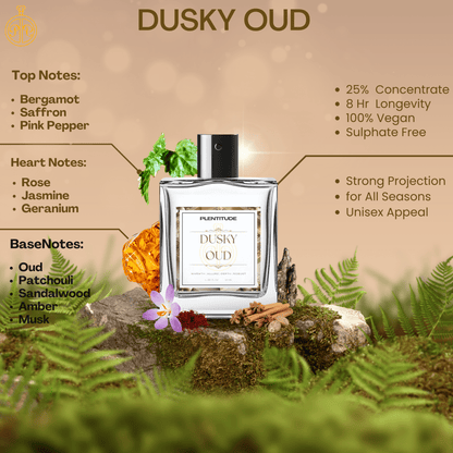 Dusky Oud Perfume | Luxury Long - Lasting | Unisex Fragrance | 50ml - Plentitude | Luxury Fragrances