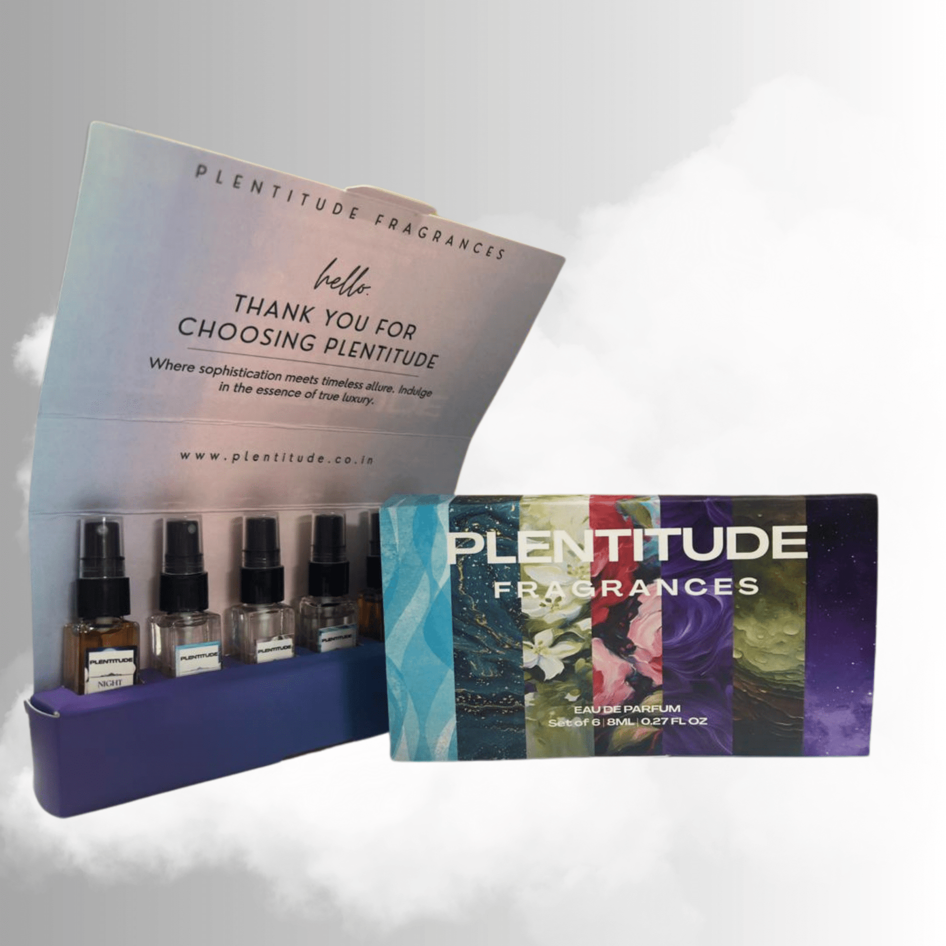 Plentitude Perfume Travel Kit - 12 Unique Plentitude Fragrances | 8 ml Eau De Parfum - Plentitude | Luxury Fragrances